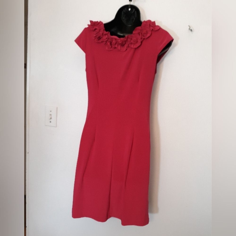 MSK pink ruffle shift dress - Picture 5 of 5